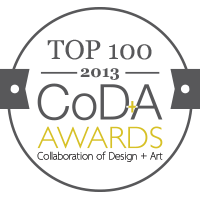 Top 100 2013 CoD+A Awards - Collaboration of Design + Art